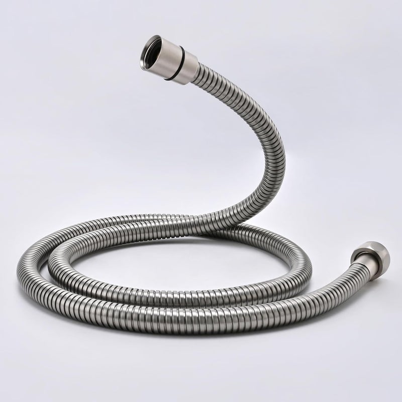 JASYA Shower Hose Extra Long 304 Stainless Steel Handheld Showerhead Hoses,Anti Winding Interface,With Brass Insert And Nut-durable ＆ Flexible Rv Shower Hose Replacement (Brushed Nickel, 23 Inches) - Image 1
